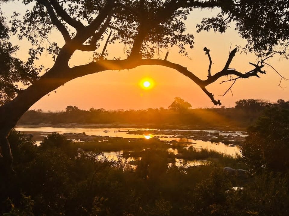 African sunset over the bush